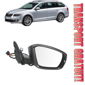 Oglinda Dreapta SKODA OCTAVIA III Combi (5E5, 5E6) din 2012 - 2020, Auto, Reglaj electric, Completa