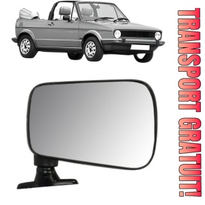 Oglinda Dreapta Volkswagen GOLF I Cabriolet (155) din 1979 - 1993, Auto, Reglaj manual, Completa