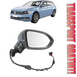 Oglinda Dreapta Volkswagen PASSAT B8 Variant (3G5, CB5) din 2014 - 2024, Auto, Reglaj electric, Completa