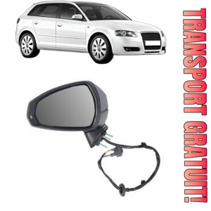 Oglinda Stanga AUDI A3 Sportback (8PA) din 2004 - 2013, Auto, Reglaj electric, Completa