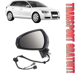 Oglinda Stanga AUDI A3 Sportback (8PA) din 2004 - 2013, Auto, Reglaj electric, Completa