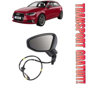 Oglinda Stanga AUDI A3 Sportback (8YA, 8YF) din 2019 - 2024, Auto, Reglaj electric, Completa