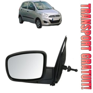 Oglinda Stanga HYUNDAI i10 I (PA) din 2007 - 2018, Auto, Reglaj manual, Completa