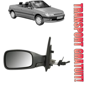 Oglinda Stanga PEUGEOT 306 Convertible (7D, N3, N5) din 1994 - 2002, Auto, Reglaj mecanic, Completa