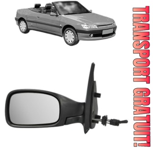 Oglinda Stanga PEUGEOT 306 Convertible (7D, N3, N5) din 1994 - 2002, Auto, Reglaj mecanic, Completa