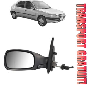 Oglinda Stanga PEUGEOT 306 Hatchback Van din 1993 - 2001, Auto, Reglaj mecanic, Completa