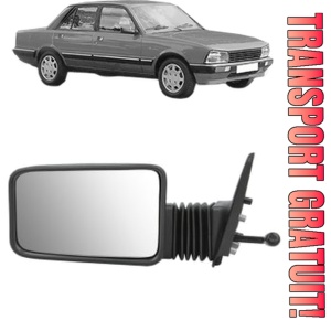 Oglinda Stanga PEUGEOT 505 (551A) din 1981 - 1995, Auto, Reglaj mecanic, Completa