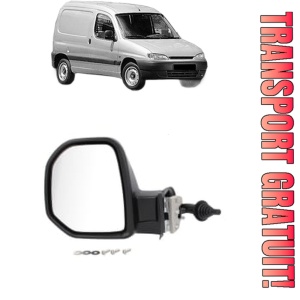 Oglinda Stanga PEUGEOT PARTNER Box Body/MPV (5_, G_) din 1996 - 2015, Auto, Reglaj mecanic, Completa