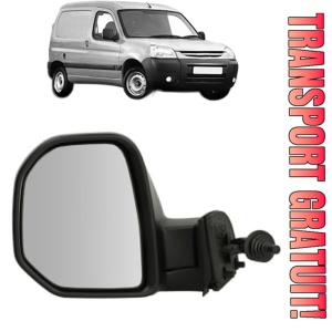 Oglinda Stanga PEUGEOT PARTNER Box Body/MPV din 2008 - 2016, Auto, Reglaj mecanic, Completa