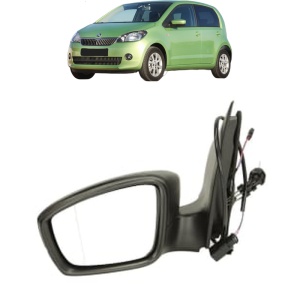 Oglinda Stanga SKODA CITIGO (NF1) din 2011 - 2019, Auto, Reglaj mecanic, Completa - Img 2