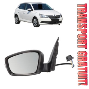 Oglinda Stanga SKODA FABIA III Praktik (NJ5) din 2014 - 2022, Auto, Reglaj electric, Completa
