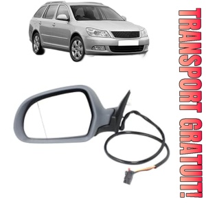 Oglinda Stanga SKODA OCTAVIA II Combi (1Z5) din 2004 - 2013, Auto, Reglaj electric, Completa