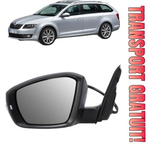 Oglinda Stanga SKODA OCTAVIA III Combi (5E5, 5E6) din 2012 - 2020, Auto, Reglaj electric, Completa