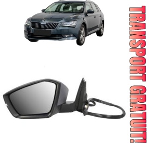 Oglinda Stanga SKODA SUPERB III Estate (3V5) din 2015 - 2024, Auto, Reglaj electric, Completa