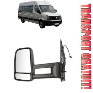 Oglinda Stanga Volkswagen CRAFTER 30-35 Bus (2E_) din 2006 - 2016, Auto, Reglaj manual, Completa