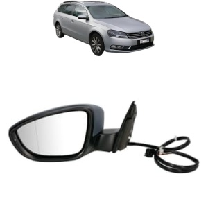 Oglinda Stanga Volkswagen PASSAT B7 Estate Van (365) din 2011 - 2014, Auto, Reglaj electric, Completa - Img 2