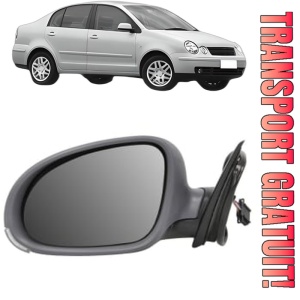 Oglinda Stanga Volkswagen POLO IV Saloon (9A4, 9A2, 9N2, 9A6) din 2002 - 2012, Auto, Reglaj electric, Completa