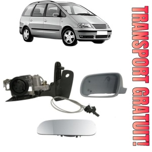 Oglinda Stanga Volkswagen SHARAN (7M8, 7M9, 7M6) din 1995 - 2010, Auto, Reglaj mecanic, Completa