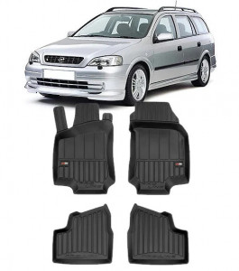 Opel Astra G Din 1998 - 2009, Combi , Set Covorase Auto Tip Tavita Premium 3D, din cauciuc accesorii pentru autoturismul tau - masina v165113