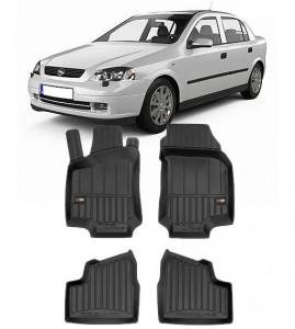 Opel Astra G Din 1998 - 2009, Hatchback , Set Covorase Auto Tip Tavita Premium 3D, din cauciuc accesorii pentru autoturismul tau - masina v165072