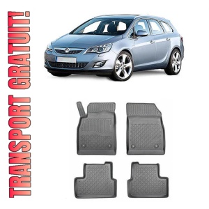 Opel Astra J, Combi, Din 09.2010 - 03.2016 , Set Covorase Auto Tip Tavita Premium 3D, din cauciuc