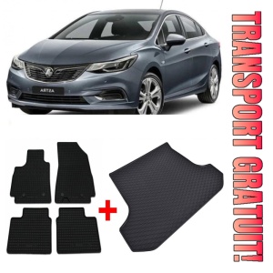 Opel Astra Set Covorase + tavita portbagaj auto Opel Astra J fabricatie 10.2009 - 10.2015, caroserie hatchback