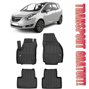 Opel MerIVa B Din 03.2010 - 06.2017, Van , Set Covorase Auto Tip Tavita Premium 3D, din cauciuc - Img 1