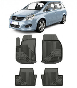 Opel Zafira B Din 05.2005 - 2014, Van , Set Covorase Auto Tip Tavita Premium 3D, din cauciuc accesorii pentru autoturismul tau - masina v167034