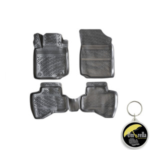 Peugeot 107 2005-2014 Set 4 covorase auto din cauciuc tip tavita premium line 3D accesorii pentru autoturismul tau - masina v243398