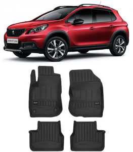 Peugeot 2008 I, Suv, Din 04.2013 - 12.2019 , Set Covorase Auto Tip Tavita Premium 3D, din cauciuc accesorii pentru autoturismul tau - masina v172090