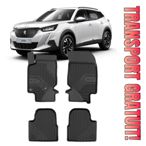 Peugeot 2008 II Din 01.2020 - Prezent, Suv , Set Covorase Auto Tip Tavita Premium 3D, din cauciuc