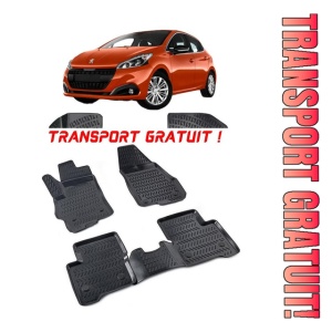 Peugeot 208 I 2012-2019 Set 4 covorase auto din cauciuc tip tavita premium line 3D - Transport Gratuit!