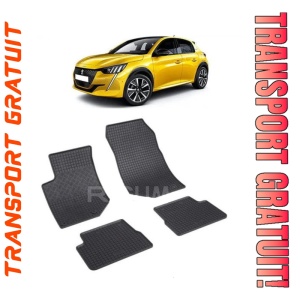 Peugeot 208 II, Hatchback, fabricat din 06.2019 - Prezent, set covorase auto dedicate, din cauciuc 100% Premium
