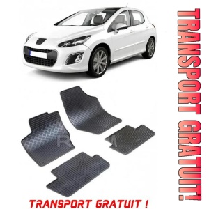 Peugeot 308 I, Hatchback, fabricat din 05.2007 - 07.2013, set covorase auto dedicate, din cauciuc 100% Premium - Transport Gratuit