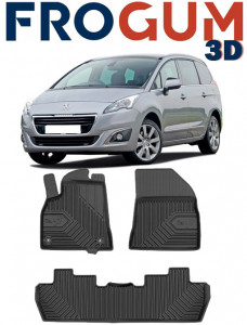 Peugeot 5008 I Din 05.2009 - 06.2017, Suv , Set Covorase Auto Tip Tavita Premium 3D, din cauciuc accesorii pentru autoturismul tau - masina v166978