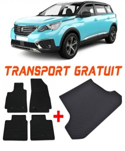Peugeot 5008 II din 07.2017 - Prezent Suv *2 , Set Covorase + tavita portbagaj auto accesorii pentru autoturismul tau - masina v1720