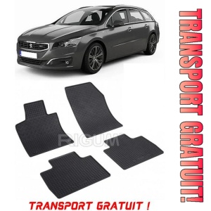 Peugeot 508 I, Sedan, fabricat din 01.2011 - 09.2018, set covorase auto dedicate, din cauciuc 100% Premium - Transport Gratuit