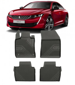 Peugeot 508 II Din 11.2018 - Prezent, Sedan , Set Covorase Auto Tip Tavita Premium 3D, din cauciuc accesorii pentru autoturismul tau - masina v168274