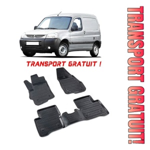 Peugeot Partner 1996-2013 Set 2 covorase auto din cauciuc tip tavita premium line 3D - Transport Gratuit!