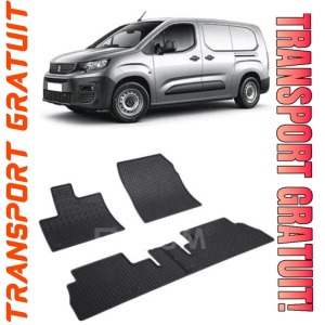 Peugeot Partner III fabricat din 06.2018 - Prezent, Van, 5 Locuri, set covorase auto dedicate, din cauciuc 100% Premium
