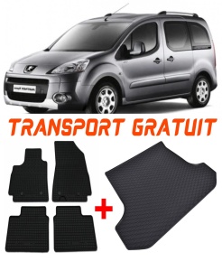 Peugeot Partner Set Covorase + tavita portbagaj auto Peugeot Partner II fabricatie 2008 - 08.2018, caroserie van, 5 locuri accesorii pentru autoturismul tau - masina v2040