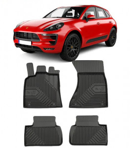Porsche Macan Din 03.2014 - Prezent, Suv , Set Covorase Auto Tip Tavita Premium 3D, din cauciuc