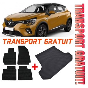 Renault Captur Set Covorase + tavita portbagaj auto Renault Captur I, caroserie suv, fabricatie 04.2013 - 12.2019