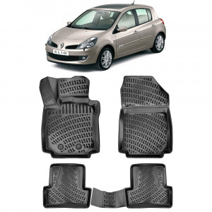 Renault Clio 3 2005-2012 Set Covorase Auto Cauciuc Premium Umbrella accesorii pentru autoturismul tau - masina v149551