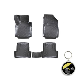 Renault Clio 4 2012-2019 Set 4 covorase auto din cauciuc tip tavita premium line 3D accesorii pentru autoturismul tau - masina v242414