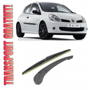 Renault Clio III Brat stergator pentru luneta spate cu lamela 370 mm, compatibil cu Renault Clio III Hatchback fabricat intre 2008-2014, calitate extra
