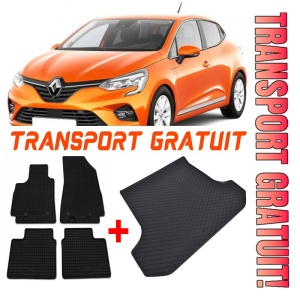 Renault Clio Set Covorase + tavita portbagaj auto Renault Clio V, caroserie hatchback, fabricatie 09.2019 - prezent