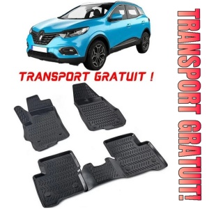 Renault Kadjar 2015-2021 Set 4 covorase auto din cauciuc tip tavita premium line 3D - Transport Gratuit!