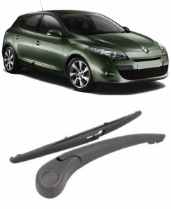Renault Megane III Brat stergator pentru luneta spate cu lamela 370 mm, compatibil cu Renault Megane III Hatchback fabricat intre 2009-2016, calitate extra accesorii pentru autoturismul tau - masina v92427