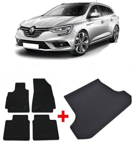 Renault Megane IV Combi din 09.2016 - Prezent, Set Covorase + tavita portbagaj auto Portbagaj Superior *4 - Img 2